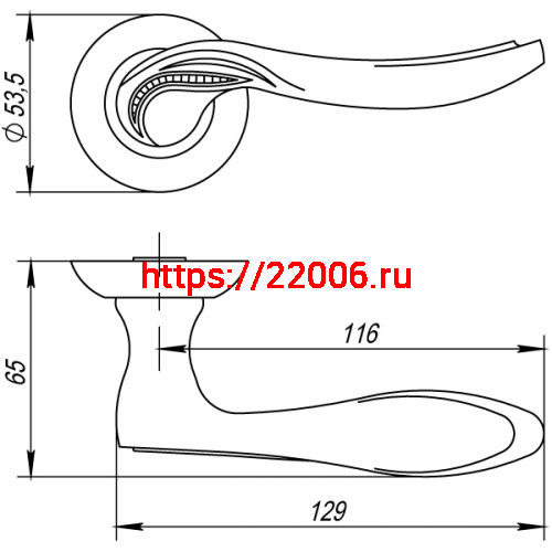 Ручка Punto (Пунто) раздельная ARFA TL CFB-18 кофе глянец фото 3 Ручка Punto (Пунто) раздельная ARFA TL CFB-18 кофе глянец фото 3