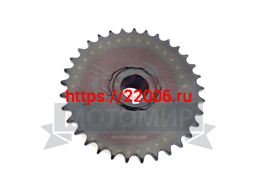 Звезда 32 зуб. (520) цепи, 15.875шаг, на вал d25мм, h26мм, шпонка 8мм, мотобуксировщик