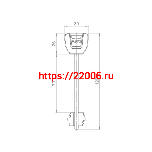 Замок Punto (Пунто) врезной сувальдный MDV30/S-65.77 CP хром (длинный ключ) тех.уп. фото 3 Замок Punto (Пунто) врезной сувальдный MDV30/S-65.77 CP хром (длинный ключ) тех.уп. фото 3