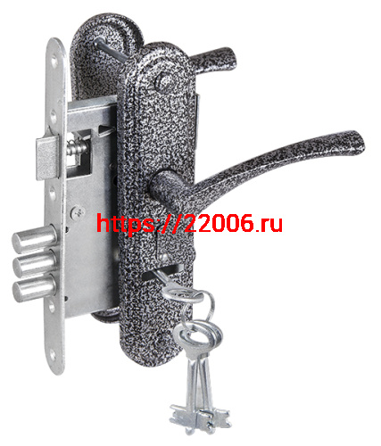 Замок Zenit (Зенит) врезной сувальдный с защёлкой в комплекте с ручкой ЗВ9-4-2 (серебро), 3кл. Замок Zenit (Зенит) врезной сувальдный с защёлкой в комплекте с ручкой ЗВ9-4-2 (серебро), 3кл.