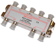 EKT-2508A Делитель на 8 ТВ под F-разъем с проходом питания 5-2500 MHz REXANT