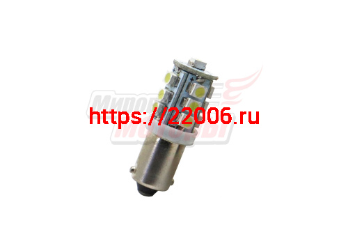 Лампа 12 В BA9S, 13 светодиодов 3528SMD, белая