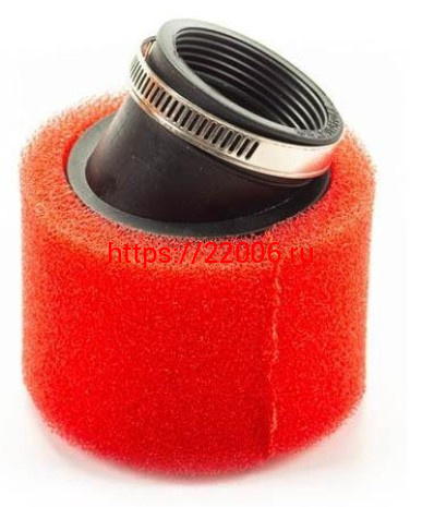 Фильтр воздушный нулевого сопротивления d-42/52мм PITBIKE (поролон оранжевый) с переходным кольцом Фильтр воздушный нулевого сопротивления d-42/52мм PITBIKE (поролон оранжевый) с переходным кольцом