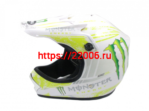 Мотошлем YM-210 KIDS Monster белый (L) Мотошлем YM-210 KIDS Monster белый (L)