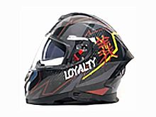 Мотошлем VIRTUE MD-820 закрытый с визором черный с серым рисунком (L)