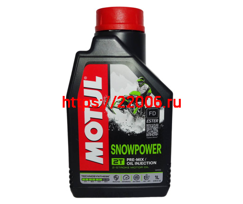 Масло MOTUL Snowpower 2Т, синтетика для снегоходов (1литр) Масло MOTUL Snowpower 2Т, синтетика для снегоходов (1литр)