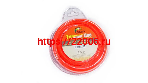 Леска триммерная (3,0*25м) CRAZY STONE звезда