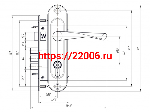 Замок Zenit (Зенит) врезной цилиндровый с защёлкой в комплекте с ручкой ЗВ7-60.1-02 (золото лак), 5 кл. фото 2 Замок Zenit (Зенит) врезной цилиндровый с защёлкой в комплекте с ручкой ЗВ7-60.1-02 (золото лак), 5 кл. фото 2