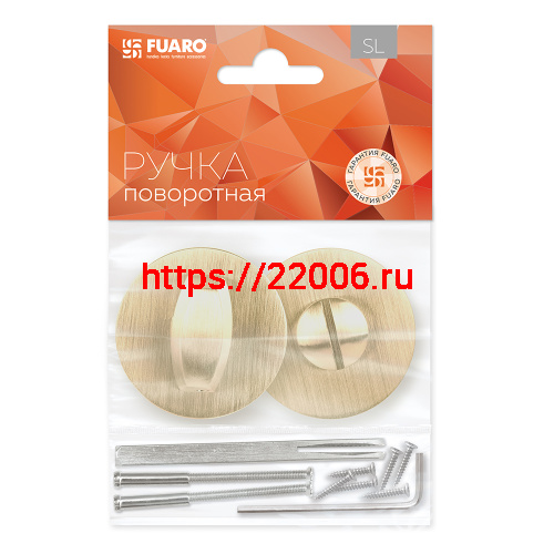 Ручка Fuaro (Фуаро) поворотная BK6.R.SLR52 SSG-39 (BK6 SLR) сатинированное золото фото 2
