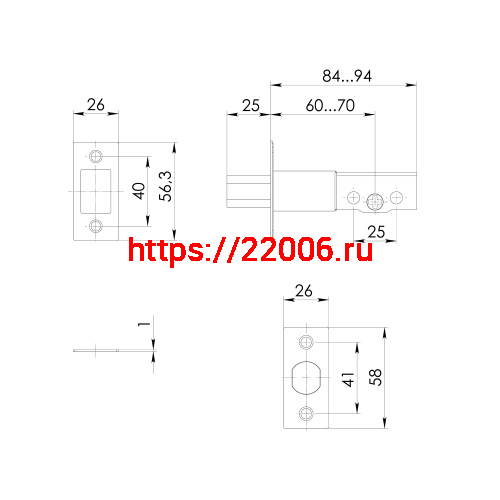 Замок Ajax (Аякс) врезной DK.002 BK SN мат.никель фото 3 Замок Ajax (Аякс) врезной DK.002 BK SN мат.никель фото 3
