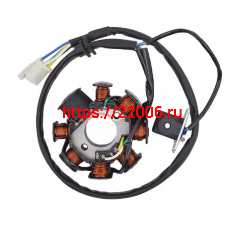 Статор генератора 152QMI, 157QMJ 125/150сс 8 катушек