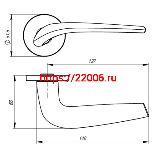 Ручка Armadillo (Армадилло) раздельная R.URS52.TWIN (TWIN URS) SN-3 матовый никель фото 4 Ручка Armadillo (Армадилло) раздельная R.URS52.TWIN (TWIN URS) SN-3 матовый никель фото 4