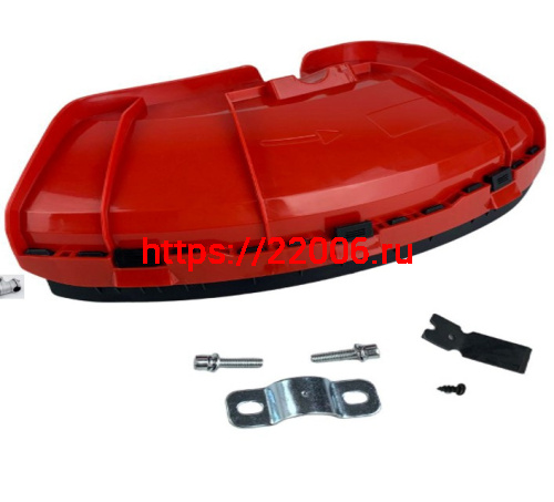 Кожух головки пласт. в сб. (МЕТАЛ.кронштейн+нож) трим. 026-052 Кожух головки пласт. в сб. (МЕТАЛ.кронштейн+нож) трим. 026-052