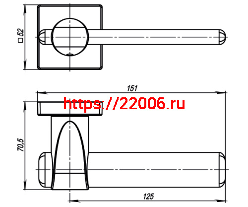 Ручка Armadillo (Армадилло) раздельная AJAX USQ1 SN/CP-3 Мат никель/хром фото 3 Ручка Armadillo (Армадилло) раздельная AJAX USQ1 SN/CP-3 Мат никель/хром фото 3