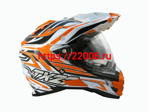 Мотошлем THH TX-27№1 white/orange (L) Мотошлем THH TX-27№1 white/orange (L)