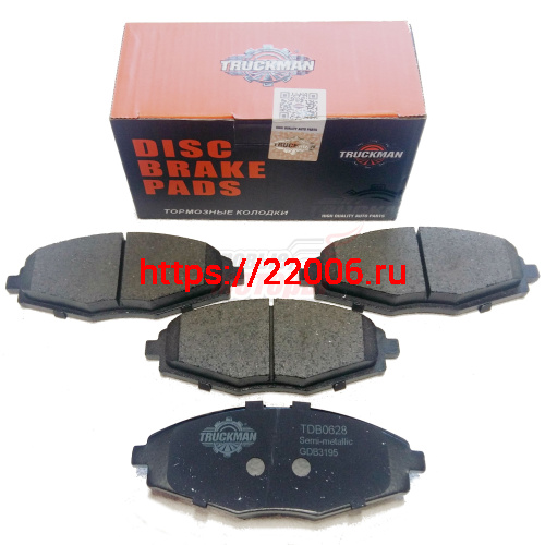 Колодки тормозные передние Lanos 1,3-1,5, Sens, Matiz, Nexia 8V, TRUCKMAN (TDB0628) Колодки тормозные передние Lanos 1,3-1,5, Sens, Matiz, Nexia 8V, TRUCKMAN (TDB0628)