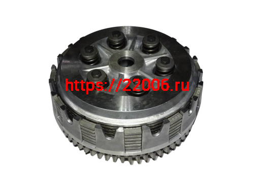 Барабан сцепления 177MM Zongshen NC250  ZS в сборе (8 паз+8 полупаз) 6 болт 7 диск (22000-ME30-0000) фото 2
