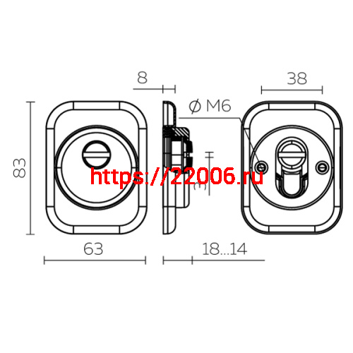 Броненакладка Fuaro (Фуаро) DEF.XL/K-EXT.4286 (DEF 4286 SQ XL) CP-8 хром фото 4 Броненакладка Fuaro (Фуаро) DEF.XL/K-EXT.4286 (DEF 4286 SQ XL) CP-8 хром фото 4