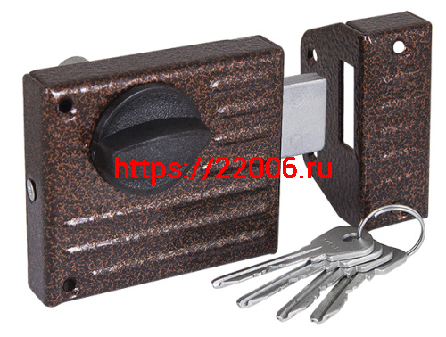 Замок Zenit (Зенит) накладной ЗН1-2.1 медь Замок Zenit (Зенит) накладной ЗН1-2.1 медь