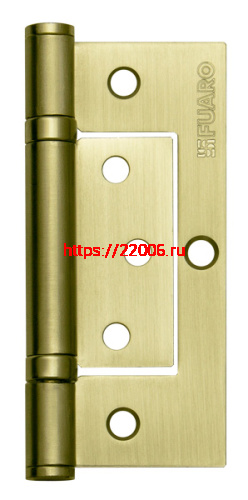 Петля Fuaro (Фуаро) универсальная без врезки IN4300W SB (300-2BB 100x2,5) мат. золото