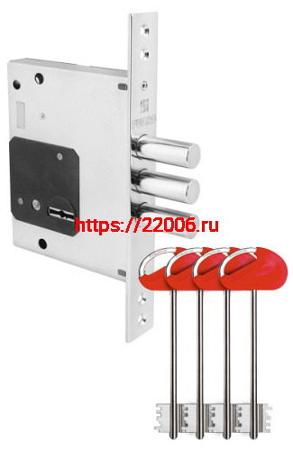 Замок Fuaro (Фуаро) врезной сувальдный MDV25/S-60.00.3R16 4key Замок Fuaro (Фуаро) врезной сувальдный MDV25/S-60.00.3R16 4key