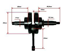 Коленвал 139FMB 100сс-110сс