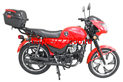 Мопед KT50 Alpha "Пегас" РЕСТАЙЛИНГ (Тюнинг) компл: ЛЮКС с обтекателем фары КРАСНЫЙ