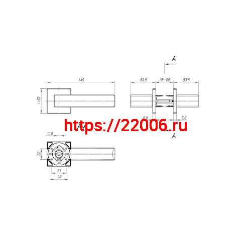 Ручка Fuaro (Фуаро) раздельная K.SL52.REDLINE (RED LINE SL) BL-24 черный фото 3