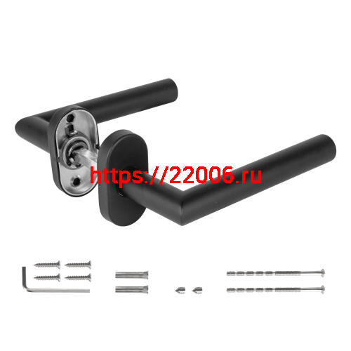 Ручка Fuaro (Фуаро) раздельная R.DSS201-0204P/19 (DSS-0204P/19) INOX 201 BLACK (овальное основание) фото 2 Ручка Fuaro (Фуаро) раздельная R.DSS201-0204P/19 (DSS-0204P/19) INOX 201 BLACK (овальное основание) фото 2