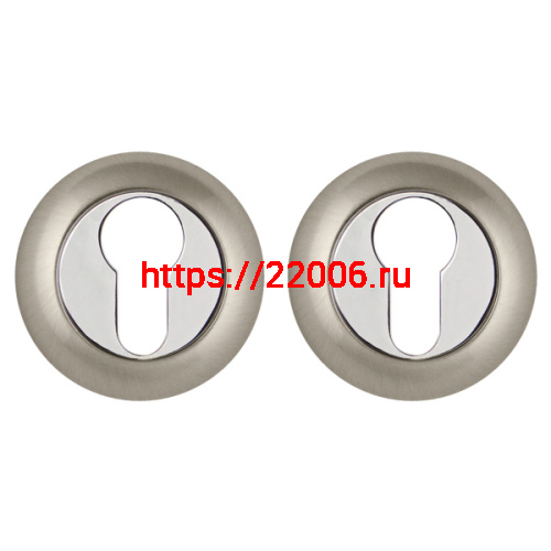 Накладка Punto (Пунто) под цилиндр ET.R.TL54 (ET TL) SN/CP-3 матовый никель/хром Накладка Punto (Пунто) под цилиндр ET.R.TL54 (ET TL) SN/CP-3 матовый никель/хром