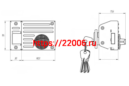 Замок Zenit (Зенит) накладной ЗН1-2.1 (серебро) фото 2 Замок Zenit (Зенит) накладной ЗН1-2.1 (серебро) фото 2