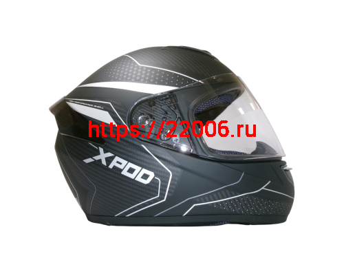 Шлем TVS RACING (Индия) XPOD DULL BLACK SILVER размер M фото 4 Шлем TVS RACING (Индия) XPOD DULL BLACK SILVER размер M фото 4