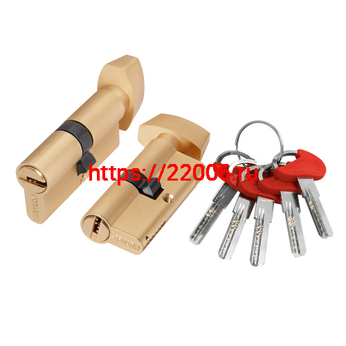 Цилиндровый Fuaro (Фуаро) механизм (D-PRO502/70) D-PRO5002KnobRL70(30+10+30) SSG-39 сатинированное золото 5Key