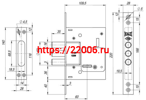 Замок Kale kilit (Кале килит) врезной сувальдный 257/L (тех. комплектация), 4 кл. (кл. 60 мм) фото 3 Замок Kale kilit (Кале килит) врезной сувальдный 257/L (тех. комплектация), 4 кл. (кл. 60 мм) фото 3