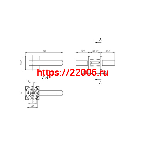 Ручка Fuaro (Фуаро) раздельная K.SL52.NEO (NEO SL) CP/WH-8 хром/белый фото 3