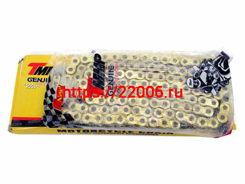Цепь приводная 520HO*120L TMMP усиленная,сальниковая золотая Цепь приводная 520HO*120L TMMP усиленная,сальниковая золотая