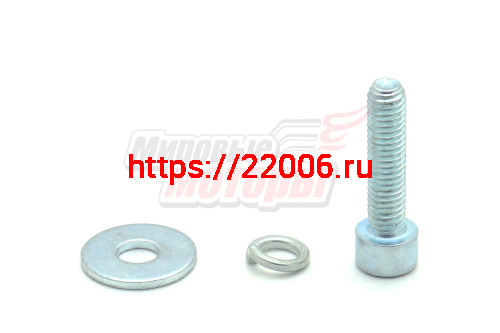 Болт М6х25 с шайбой крепления корпуса трансмиссии цепной внешнего 144F Болт М6х25 с шайбой крепления корпуса трансмиссии цепной внешнего 144F