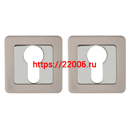 Накладка Punto (Пунто) под цилиндр ET.K.QR52 (ET QR) SN/CP-3 матовый никель/хром Накладка Punto (Пунто) под цилиндр ET.K.QR52 (ET QR) SN/CP-3 матовый никель/хром