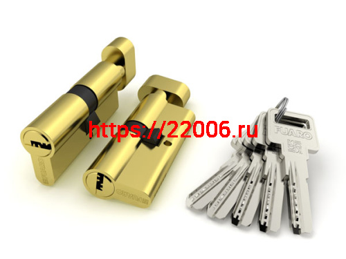 Цилиндровый Fuaro (Фуаро) механизм (R602/70) R6002Knob70(30+10+30) PB латунь 5Key с вертушкой Цилиндровый Fuaro (Фуаро) механизм (R602/70) R6002Knob70(30+10+30) PB латунь 5Key с вертушкой