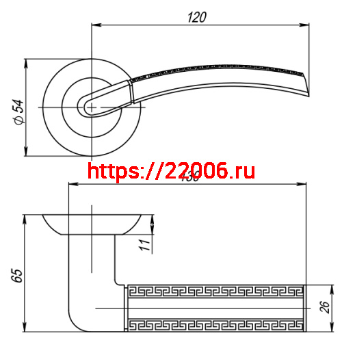 Ручка Punto (Пунто) раздельная GEFEST TL CF-17 кофе фото 3 Ручка Punto (Пунто) раздельная GEFEST TL CF-17 кофе фото 3