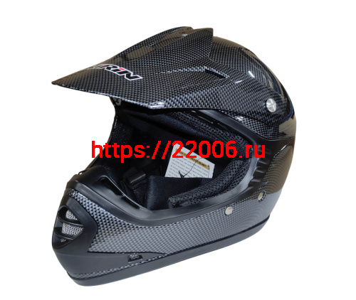 Шлем кроссовый KIRIN QL-B07, карбон, синий, размер L