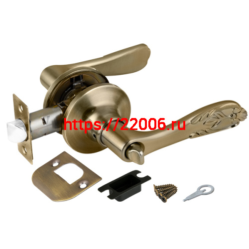 Ручка Punto (Пунто) защелка 6033 AB-B (фик.) бронза Ручка Punto (Пунто) защелка 6033 AB-B (фик.) бронза