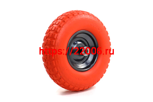 Колесо ПЕНА тачки садовой 6" 4,00/6" (W13) (под ось 20мм) фото 2