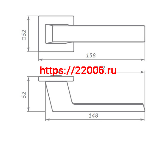 Ручка Punto (Пунто) раздельная K.ARC.Q52.DIPLOMAT BL-24 черный фото 2