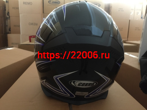 Шлем интеграл COBRA JK313, черный с красным(2), черный/синий(9), размеры M фото 5 Шлем интеграл COBRA JK313, черный с красным(2), черный/синий(9), размеры M фото 5