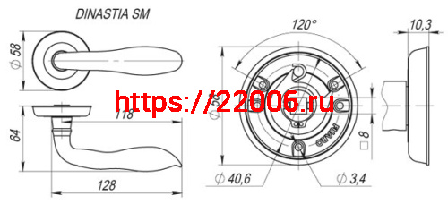 Ручка Fuaro (Фуаро) раздельная R.SM58.DINASTIA (DINASTIA SM) GOLD-24 золото 24К фото 3 Ручка Fuaro (Фуаро) раздельная R.SM58.DINASTIA (DINASTIA SM) GOLD-24 золото 24К фото 3