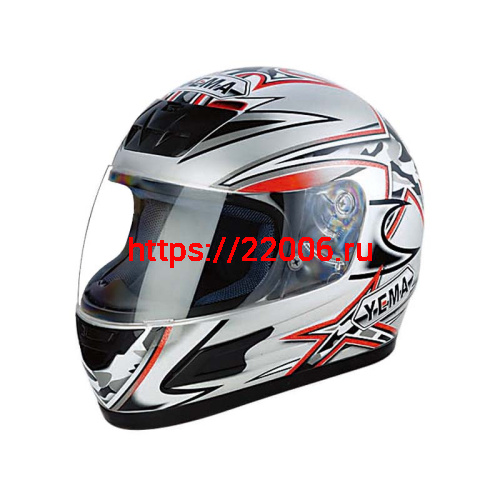 Мотошлем YM-802 серый (L) Мотошлем YM-802 серый (L)