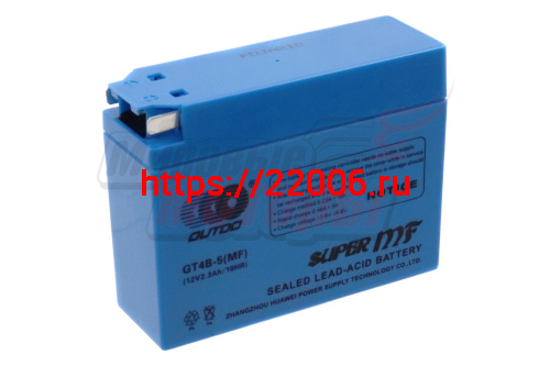 Аккумулятор 12В 2,3Ач OUTDO GT4B-5(MF) (аналогCT12025) (кислотный, герметичный) (боков.полярн) (113*39*87мм) Аккумулятор 12В 2,3Ач OUTDO GT4B-5(MF) (аналогCT12025) (кислотный, герметичный) (боков.полярн) (113*39*87мм)