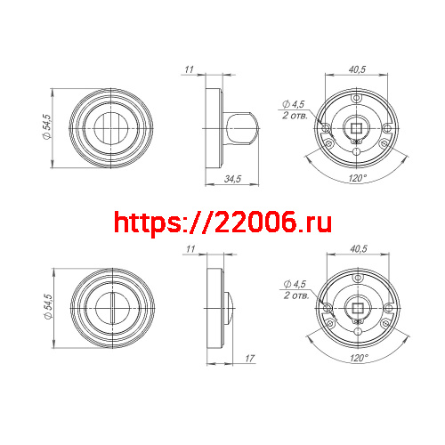 Ручка Punto (Пунто) поворотная BK6 ML CF-17 кофе фото 3 Ручка Punto (Пунто) поворотная BK6 ML CF-17 кофе фото 3