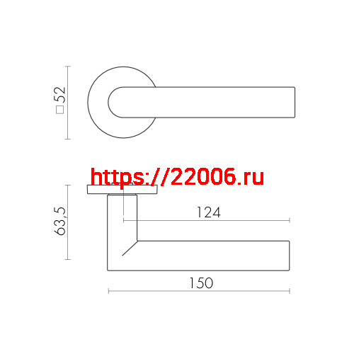 Ручка Fuaro (Фуаро) раздельная R.SLR52.BARREL CP-8 хром фото 3 Ручка Fuaro (Фуаро) раздельная R.SLR52.BARREL CP-8 хром фото 3